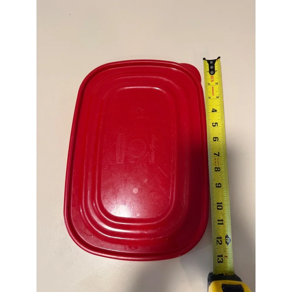 Rubbermaid TakeAlongs Replacement Lid‎ Red Rectangular Plastic Storage 9.5x6.5